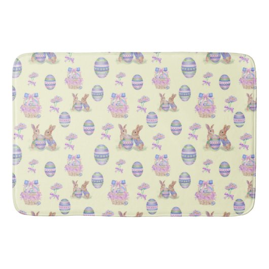 Cute Bunny Easter Egg Bath Mat (Voorkant)