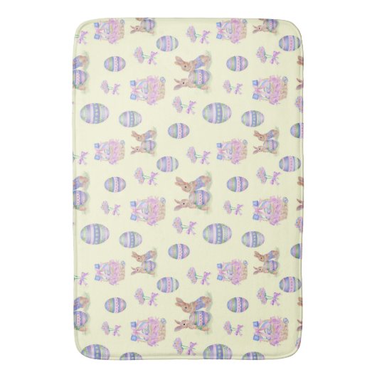 Cute Bunny Easter Egg Bath Mat (Voorkant Verticaal)