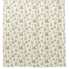 Cute Bunny Easter Egg Shower Curtain Douchegordijn