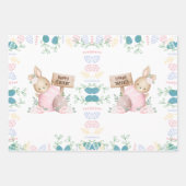 Cute Bunny Easter Inpakpapier Vel (Voorkant 2)