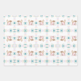 Cute Bunny Easter Inpakpapier Vel