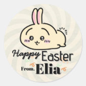 cute bunny easter Sticker (Voorkant)