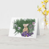 Cute Bunny Easter wenst Holiday Greep Kaart (Gele Bloem)