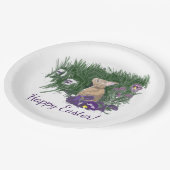 Cute Bunny Easter wenst Holiday Greetings Papieren Bordje (Gekanteld)