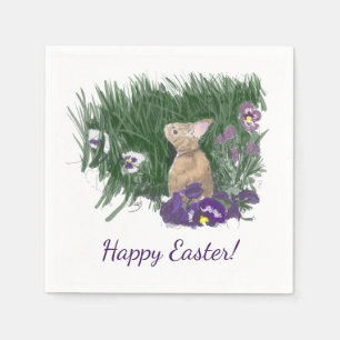 Cute Bunny Easter wenst Holiday Greetings Servet