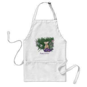 Cute Bunny Easter wenst Holiday Greetings Standaard Schort