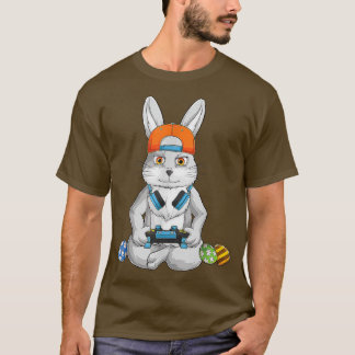 Cute Bunny Egg Funny Boys Girls Kinder Gamer Happy T-shirt