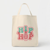 Cute Bunny Egg Hunt Hip Hop Happy Pasen Tote Bag (Voorkant)