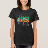 Cute Bunny Eggs Easter Camping Happy Easter Day Ca T-shirt (Voorkant)