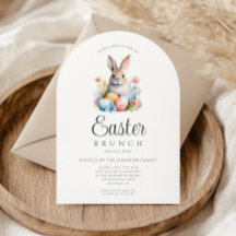 Cute Bunny Eierjacht En Pasen Brunch Boog