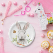 Cute Bunny en carrot Papieren Bordje (Feest)
