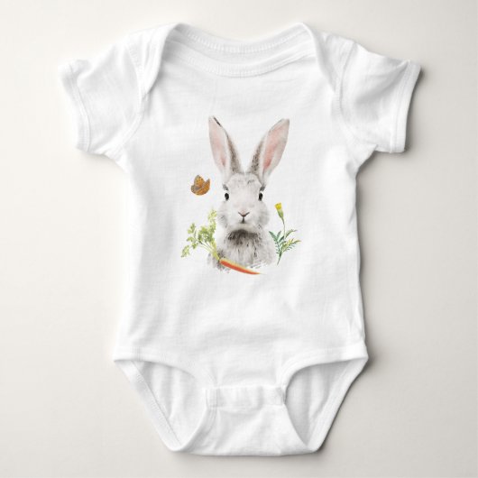 Cute Bunny en carrot Romper (Voorkant)