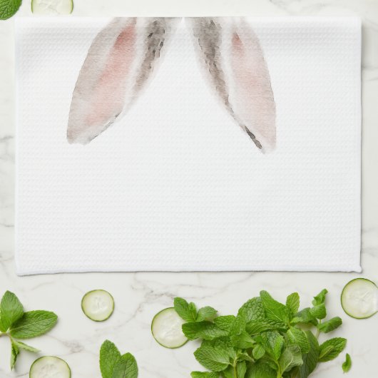 Cute Bunny en carrot Theedoek (Gevouwen)