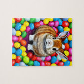 Cute Bunny en Jellybeans Legpuzzel (Horizontaal)