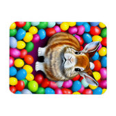 Cute Bunny en Jellybeans Magneet (Horizontaal)