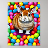 Cute Bunny en Jellybeans Poster (Voorkant)