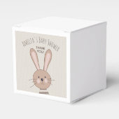 Cute Bunny en Stippen Custom Baby shower Bedankdoosjes (Voorkant Zijde)