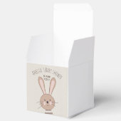 Cute Bunny en Stippen Custom Baby shower Bedankdoosjes (Geopend)