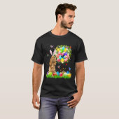 Cute Bunny English Cocker Spaniel Easter Eggs Tree T-shirt (Voorkant volledig)
