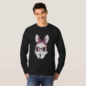 Cute Bunny Face Headband Leopard Print Glasses Eas T-shirt (Voorkant volledig)
