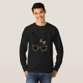 Cute Bunny Face Leopard Glasses Headband Happy Eas T-shirt (Voorkant volledig)