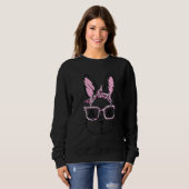 Cute Bunny Face Leopard Glasses Headband Happy Eas Trui (Voorkant volledig)