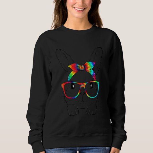 Cute Bunny Face Leopard Glasses Headband Happy Eas Trui (Voorkant)