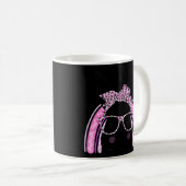 Cute Bunny Face Leopard Rainbow Stropdas Paasdag G Koffiemok (Voorkant rechts)