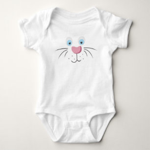 Cute Bunny Face Pink Nose Romper