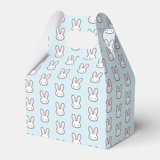 Cute Bunny Face Rabbit Pattern Bedankdoosjes (Voorkant Zijde)