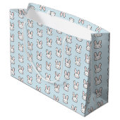 Cute Bunny Face Rabbit Pattern Groot Cadeauzakje (Achterkant Gekanteld)