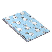 Cute Bunny Face Seamless Pattern Notitieboek (Rechterzijde)