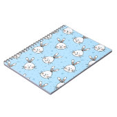 Cute Bunny Face Seamless Pattern Notitieboek (Linkerzijde)