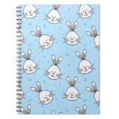 Cute Bunny Face Seamless Pattern Notitieboek (Voorkant)
