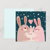 Cute Bunny Family Briefkaart (Voorkant / Achterkant)