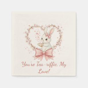 Cute Bunny Feestje - Persoonlijke Evenementendecor Servet