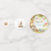 Cute Bunny First Birthday Table Confetti (Voorkanten)