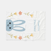 Cute Bunny Fleece Blanket Deken (Voorkant (Horizontaal))