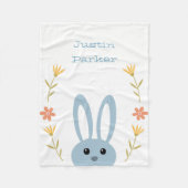 Cute Bunny Fleece Blanket Deken (Voorkant)
