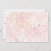 Cute Bunny Floral Baby Girl Birth Aankondiging (Achterkant)