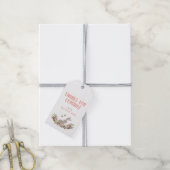 Cute Bunny Floral Birthday Dank je wel Cadeaulabel (Met Touw)