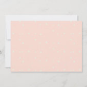 Cute  Bunny Floral Girl Baby shower Kaart (Achterkant)