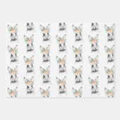 Cute Bunny Floral Inpakpapier Vel (Voorkant)