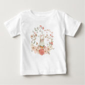 Cute Bunny  Florals Blush Coral Foliage (Voorkant)