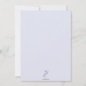 Cute Bunny Flowers Spring Baby Shower Invitation (Achterkant)