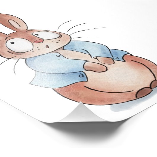 Cute bunny foto afdruk (Hoek)