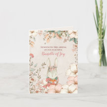  Cute Bunny Foto Florals Girl Cream Birth