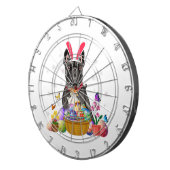 Cute Bunny French Bulldog Easter Day Eggs Basket Dartbord (Voorkant Rechts)