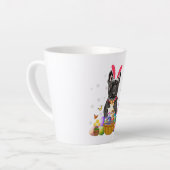 Cute Bunny French Bulldog Easter Day Eggs Basket Latte Mok (Linkerhoek)