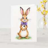 Cute Bunny Friend Greeting Card Kaart (Gele Bloem)